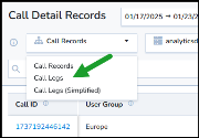 Call Detail Records report - Select call legs to view the full journey 
